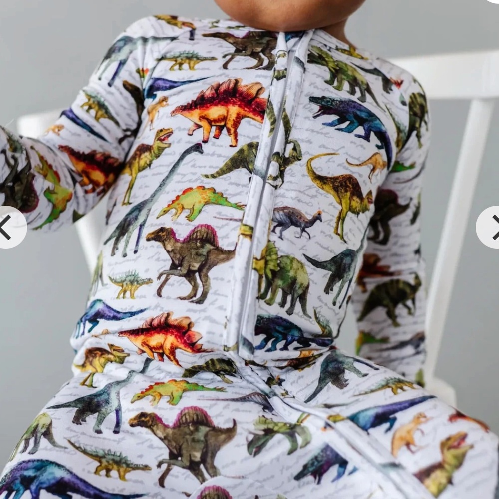 Bums & Roses Dinomite Footie Pajamas